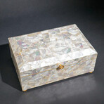 Genuine Large Mother of Pearl Jewelry Box
