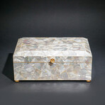 Genuine Large Mother of Pearl Jewelry Box