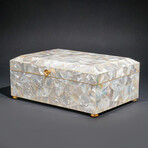 Genuine Large Mother of Pearl Jewelry Box