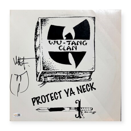 Method Man // "Protect Ya Neck" // Signed Vinyl Cover w/ "W" Inscr.