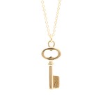 Tiffany & Co. // 18k Rose Gold Oval Key Pendant Necklace // 15.94" // Store Display