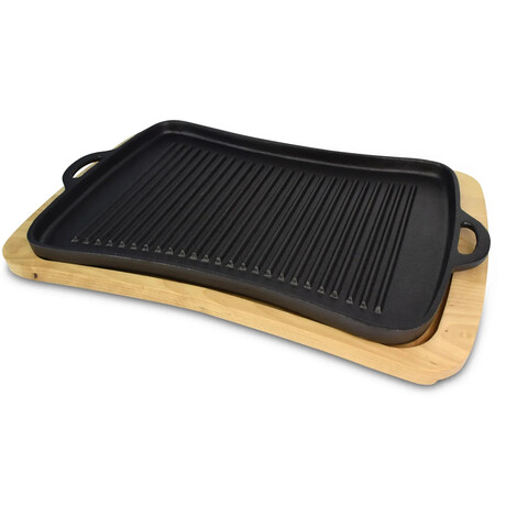 Jim Beam Cast Iron Grill Pan Set