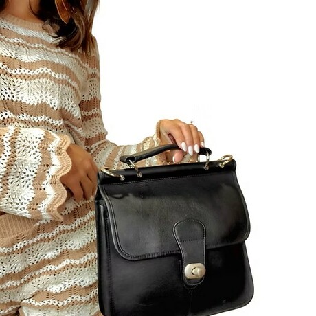 Liceth Handbag & Crossbody (Black)