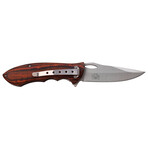 Spring Assisted Knife // ER-A159 // Wood (Mahogany)
