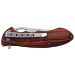 Spring Assisted Knife // ER-A159 // Wood (Mahogany)