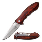 Spring Assisted Knife // ER-A159 // Wood (Mahogany)