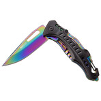 Spring Assisted Knife // MT-A705G2 // Stonewash (Blue/Black)