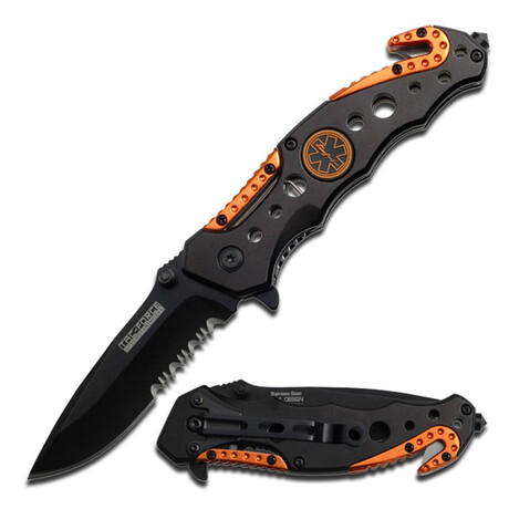 Spring Assisted Knife // TF-723 (Black/Orange - EMS)