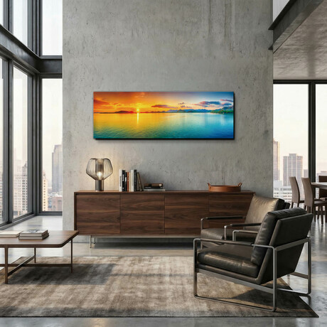 Epic Graffiti "Gypsy Sunset" in a High Gloss Acrylic Wall Art // 60" x 20"