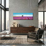 Epic Graffiti "Field of Lavender" in a High Gloss Acrylic Wall Art // 60" x 20"