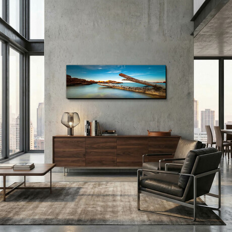 Epic Graffiti "Driftwood Dreams" in a High Gloss Acrylic Wall Art // 60" x 20"