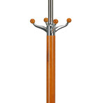 Cortesi Home Alpine Light Chrome and Natural Wood Coat Rack // Light Marble