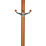 Cortesi Home Crown Dark Six Foot Chrome // Cherry Wood Coat Rack // Dark Marble