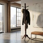 Cortesi Home Rachel Wooden Swivel Coat Rack // Mahogany