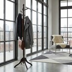 Cortesi Home Ross Wooden Swivel Coat Rack // Walnut