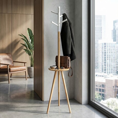 Cortesi Home Joey Coat Rack with Shelf // Natural