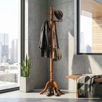 Cortesi Home Rachel Wooden Swivel Coat Rack // Oak