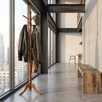 Cortesi Home Rachel Wooden Swivel Coat Rack // Oak