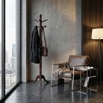 Cortesi Home Rachel Wooden Swivel Coat Rack // Mahogany