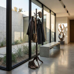 Cortesi Home Ross Wooden Swivel Coat Rack // Walnut