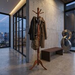 Cortesi Home Rachel Wooden Swivel Coat Rack // Oak