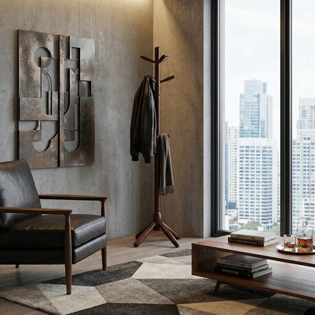 Cortesi Home Phoebe Wooden Coat Rack // Mahogany