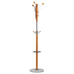 Cortesi Home Alpine Light Chrome and Natural Wood Coat Rack // Light Marble