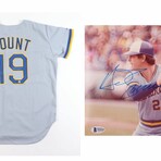Robin Yount & Ted Simmons // MIL Brewers // Signed Jersey + Signed Photo