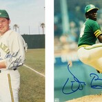 Jim "Catfish" Hunter & Vida Blue // Oakland Athletics // Signed Photo