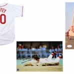 Bench, Rose & Griffey Sr. // CIN Reds // Signed Photos + Signed Jersey