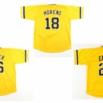 Al Oliver, Omar Moreno & Mike Easler // PIT Pirates // Signed Jersey