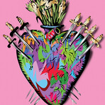 Heart Swords Print on Acrylic by TECHNODROME1 (16"H x 24"W x 0.25"D)