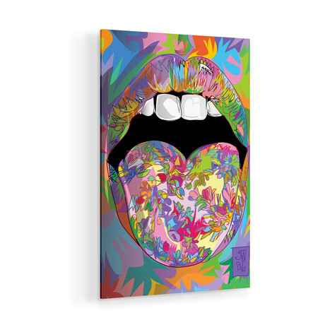 Tongue Mouth 2026 Print on Acrylic by TECHNODROME1 (16"H x 24"W x 0.25"D)