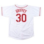 Bench, Rose & Griffey Sr. // CIN Reds // Signed Photos + Signed Jersey