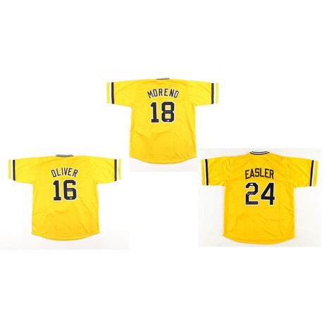 Al Oliver, Omar Moreno & Mike Easler // PIT Pirates // Signed Jersey
