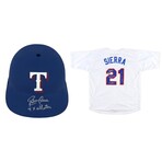 Ruben Sierra // TEX Rangers // Signed Jersey + Signed Full-Size Helmet