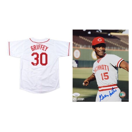 Ken Griffey Sr. & George Foster // CIN Reds // Signed Jersey + Signed Photo