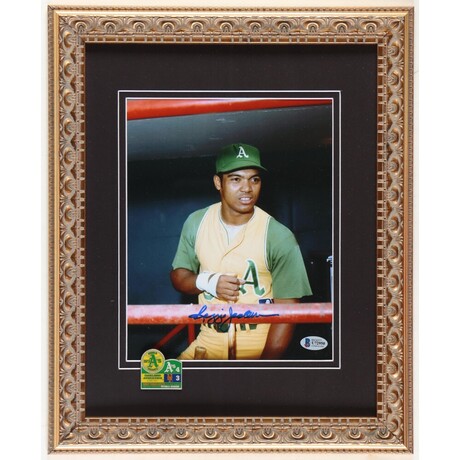 Reggie Jackson // Oakland A's // Signed Custom Framed Photo + 1973 WS Pin
