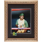 Reggie Jackson // Oakland A's // Signed Custom Framed Photo + 1973 WS Pin