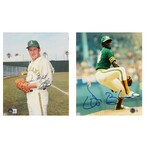 Jim "Catfish" Hunter & Vida Blue // Oakland Athletics // Signed Photo