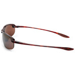 Makaha // Unisex Rectangular // Tortoise + Polarized Brown Mirror