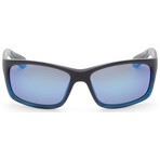 Kanaio Coast // Men's Rectangular // Black + Polarized Blue Hawaii Mirror