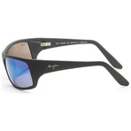 Kanaio Coast // Men's Rectangular // Black + Polarized Blue Hawaii Mirror