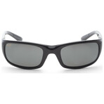 Stingray // Unisex Rectangular // Black + Polarized Grey