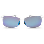 Akau // Unisex Aviator // Matte Crystal + Polarized Blue Mirror