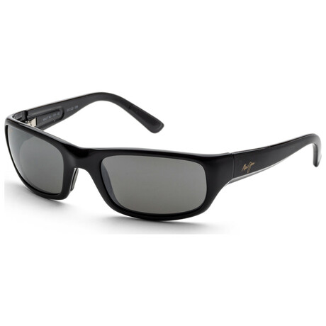 Stingray // Unisex Rectangular // Black + Polarized Grey