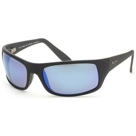 Kanaio Coast // Men's Rectangular // Black + Polarized Blue Hawaii Mirror