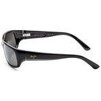 Stingray // Unisex Rectangular // Black + Polarized Grey