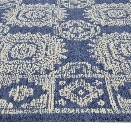 Hudson Suzani Hand Tufted Area Rug  //  Navy (2'3" x 8' Runner)