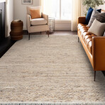 Aspen Heather Mesa Hand - Knotted Area Rug  //  Taupe (10' x 14')